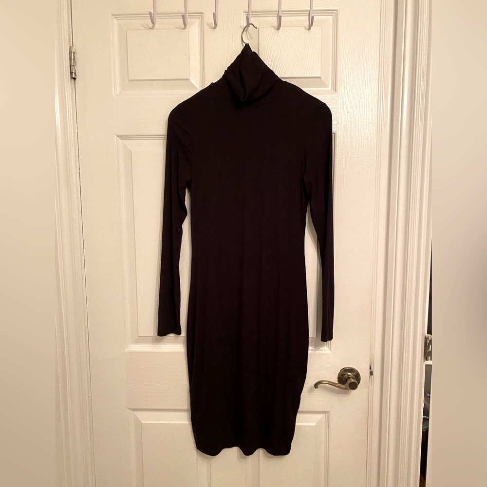 All Black Turtle Neck Dress